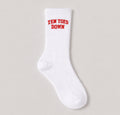 Ten Toes Down Red Crew Socks