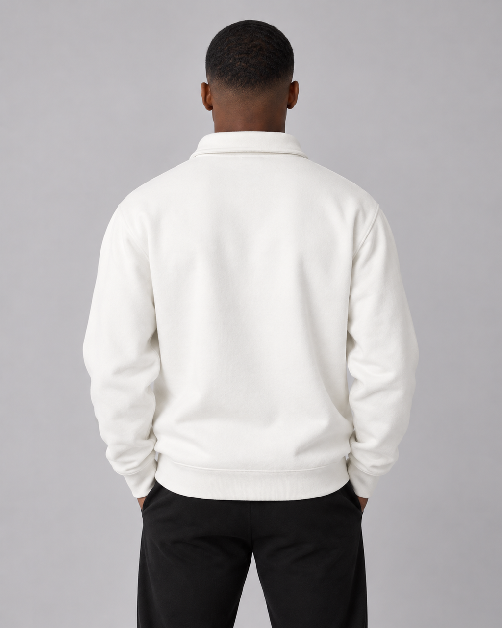 Collegiate Quarter Zip – White