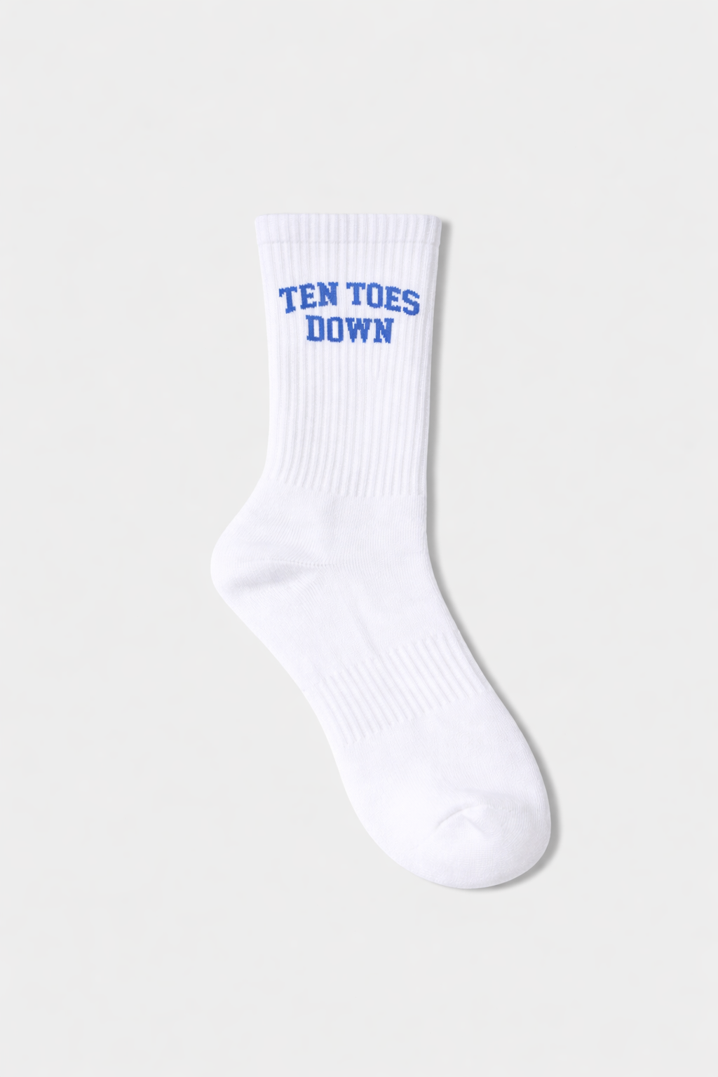 Ten Toes Down Blue Crew Socks