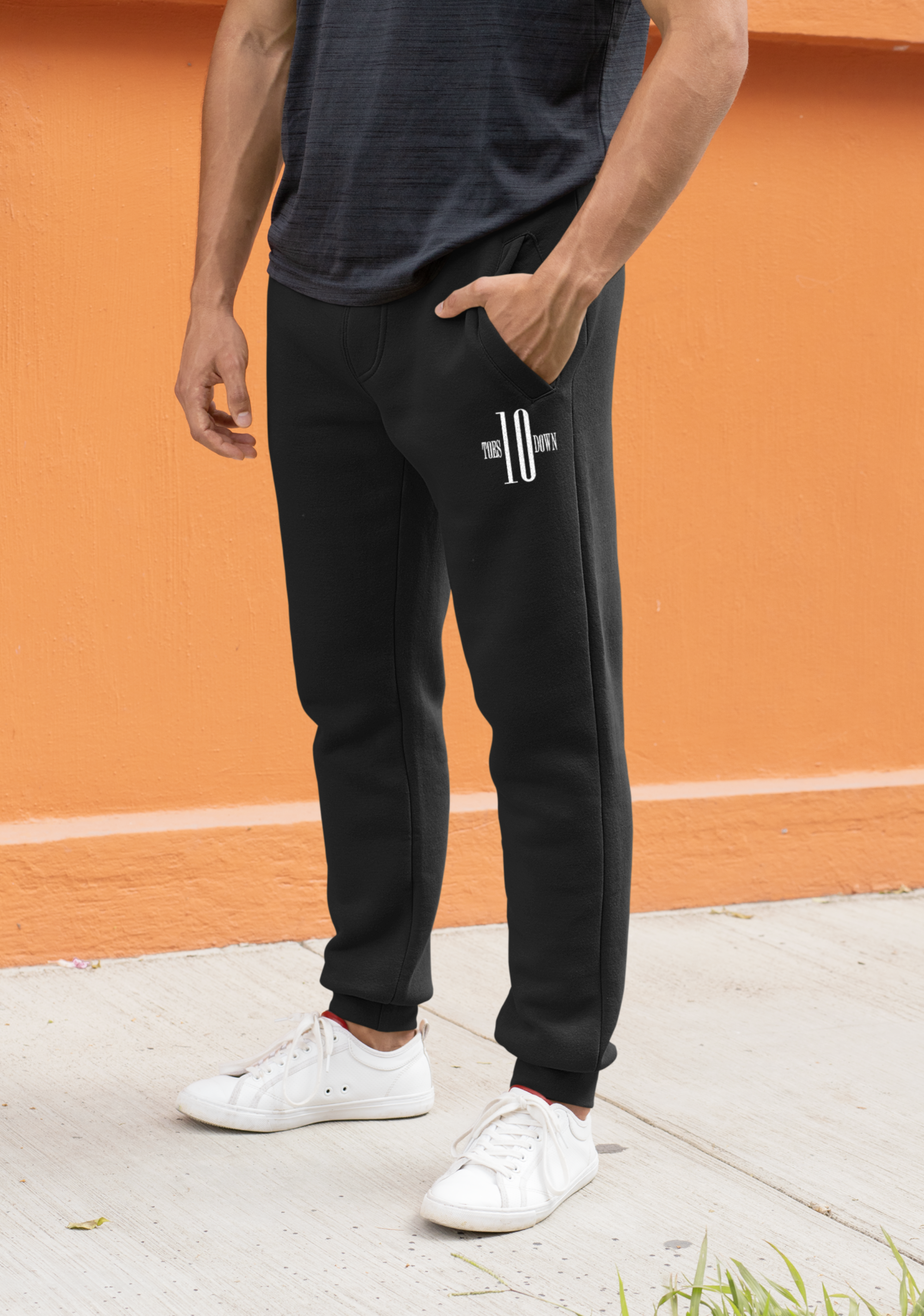 Ten Toes Down Original Black Joggers