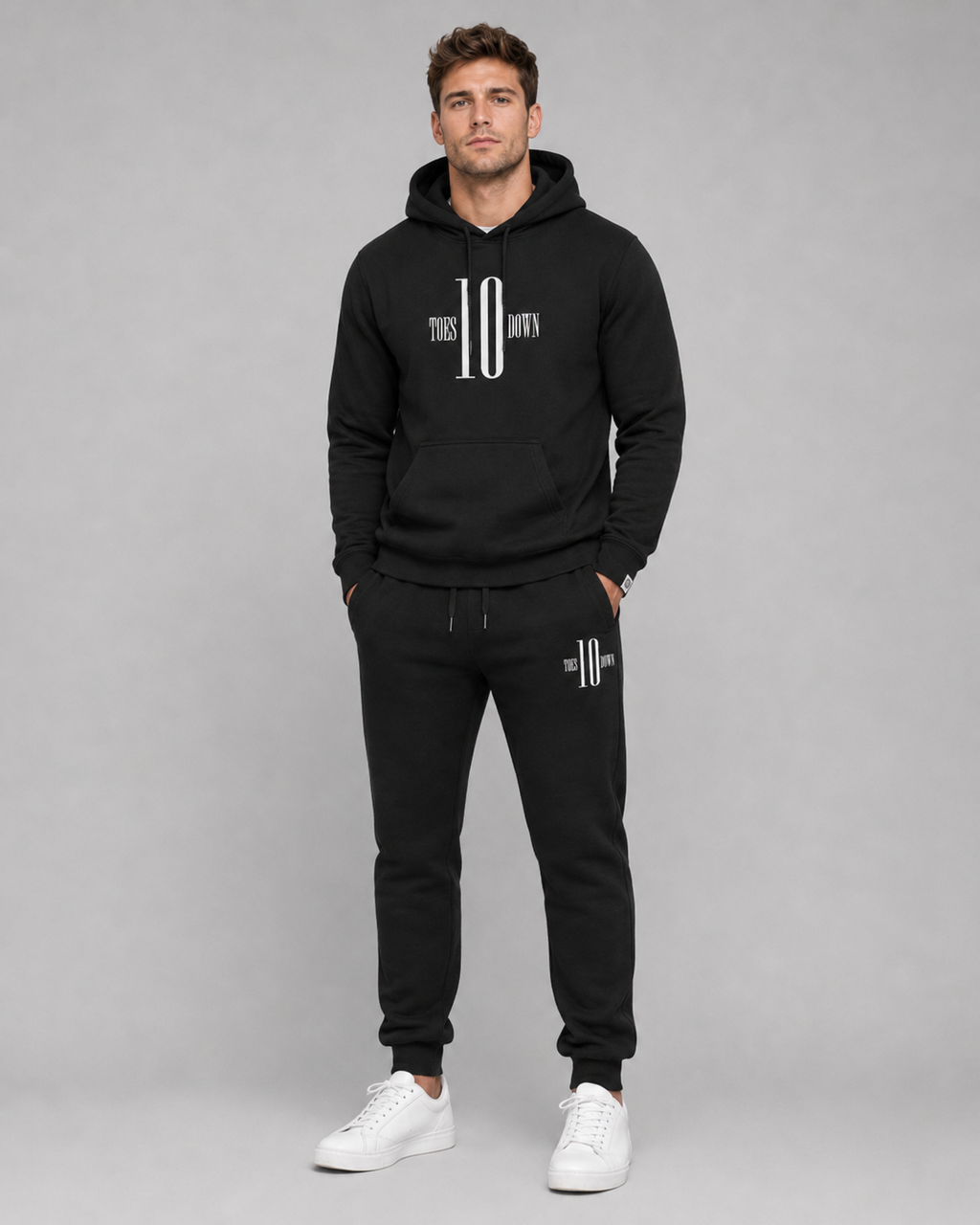 Ten Toes Down Original Black Joggers