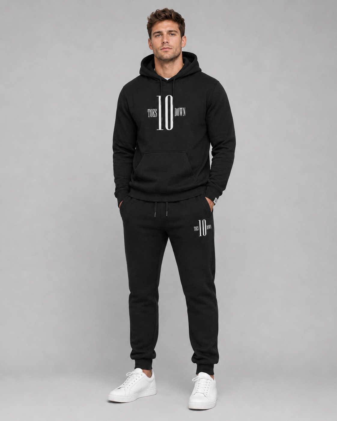 Ten Toes Down Original Black Joggers