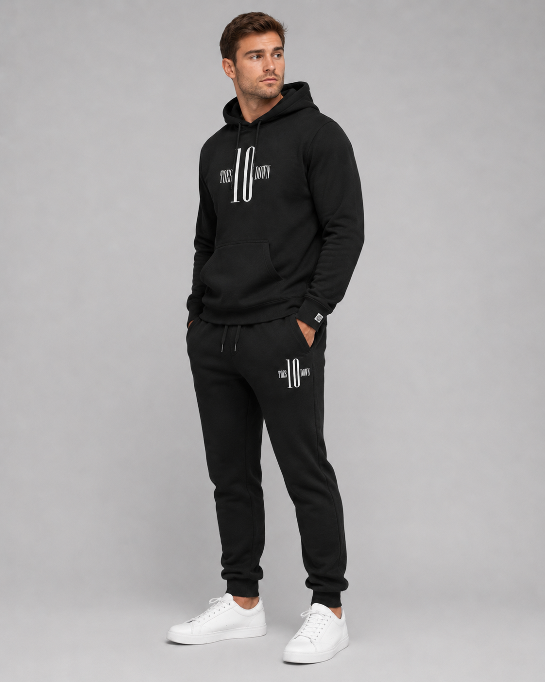 Ten Toes Down Original Black Joggers