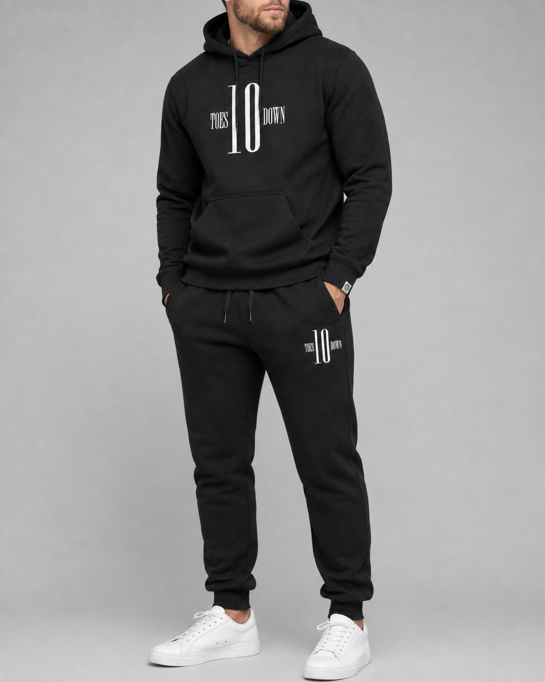 Ten Toes Down Original Black Joggers