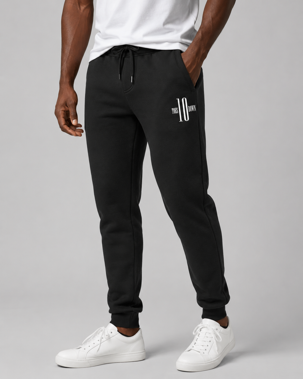 Ten Toes Down Original Black Joggers