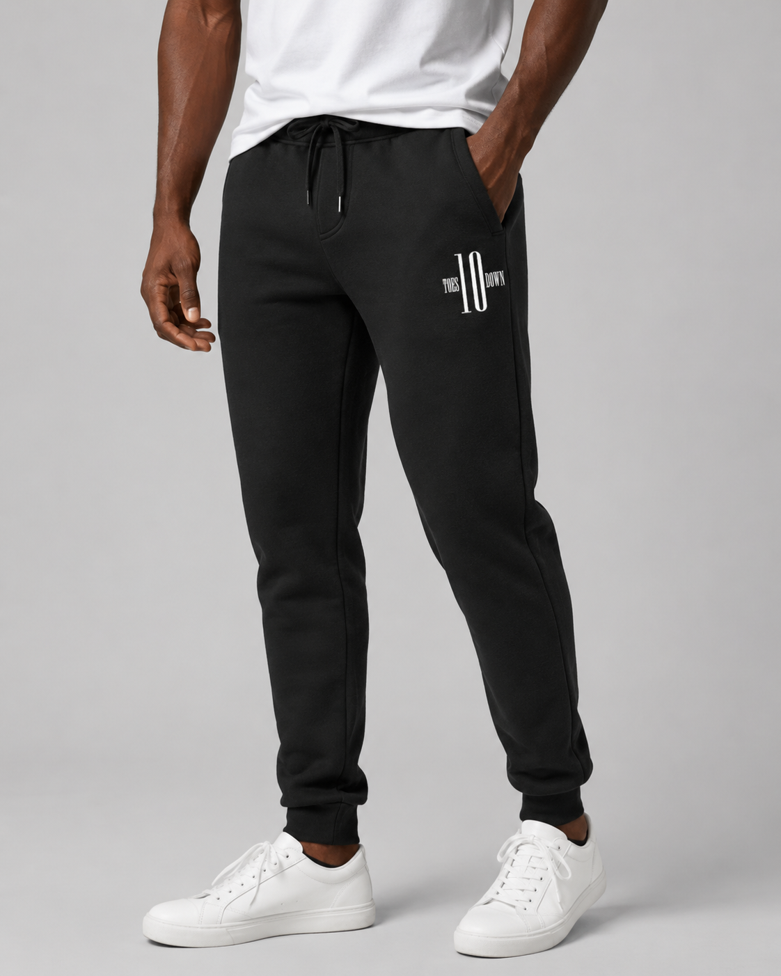 Ten Toes Down Original Black Joggers