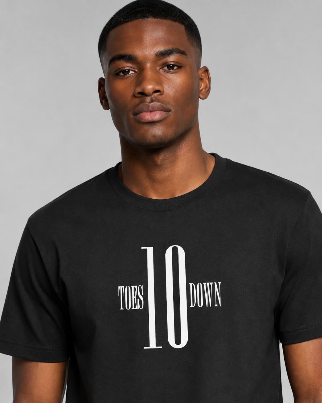 Ten Toes Down Original Black T-Shirt