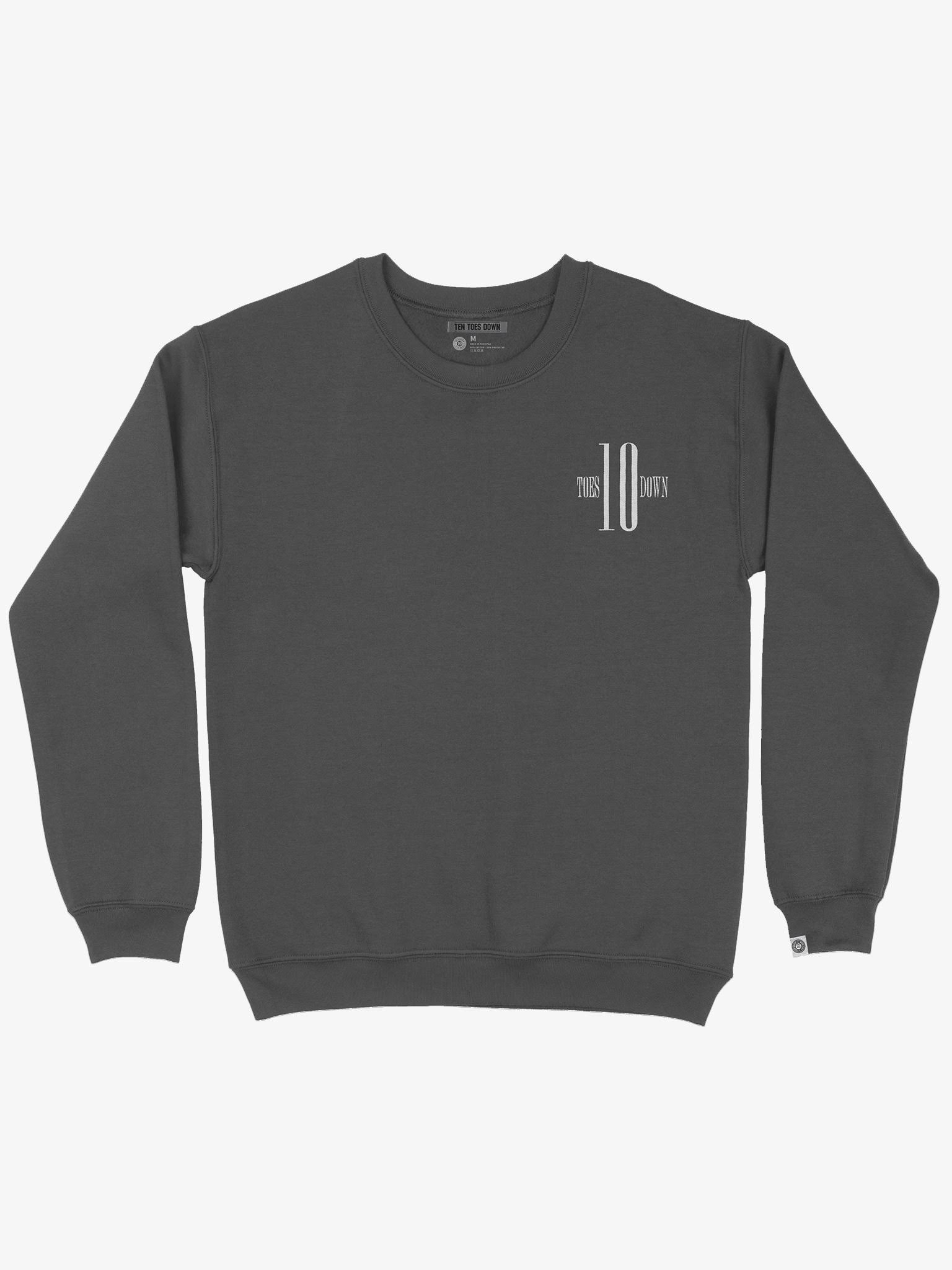 Ten Toes Down Original Gray Embroidered Sweatshirt