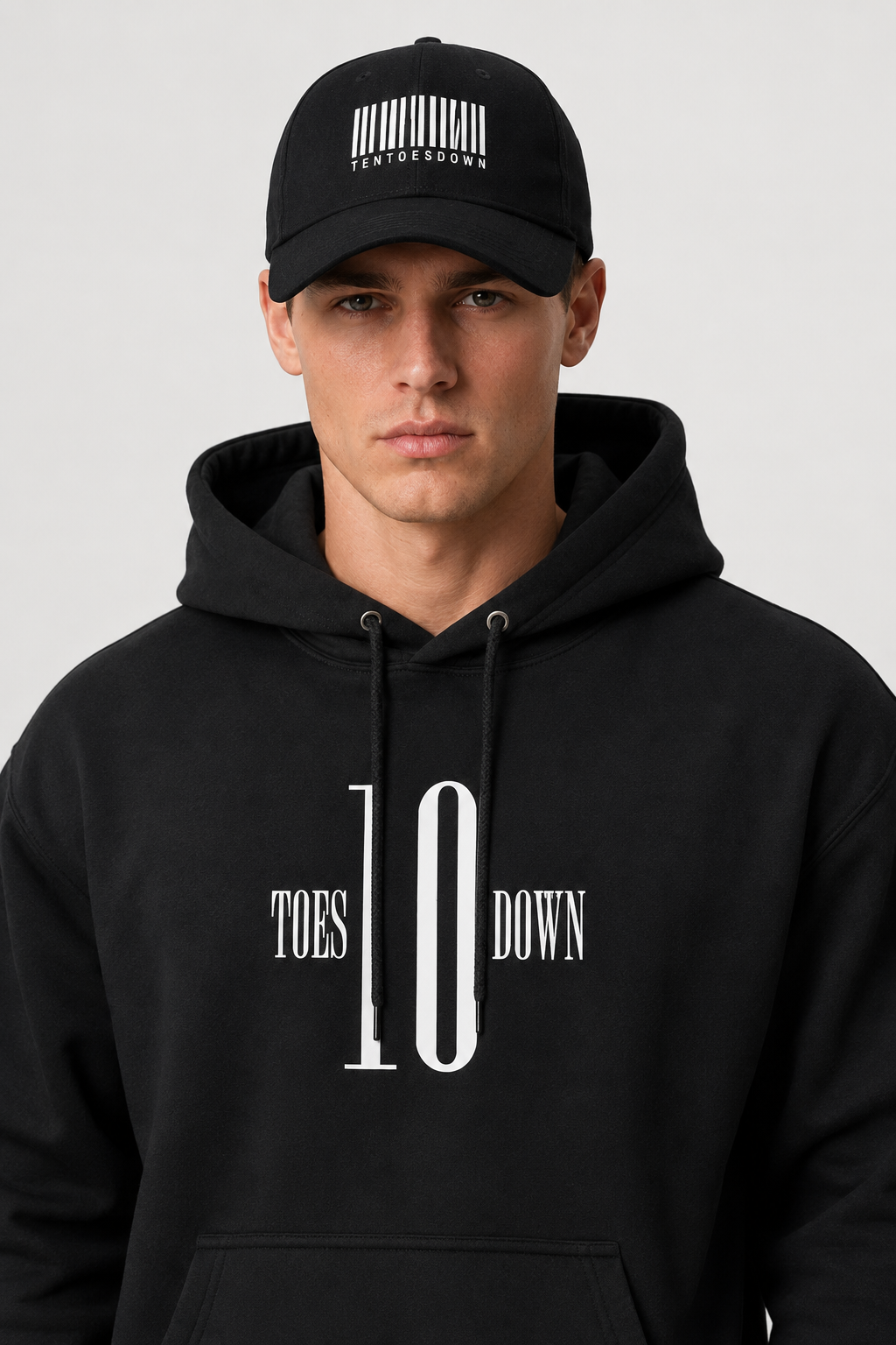 Ten Toes Down Original Black Hoodie