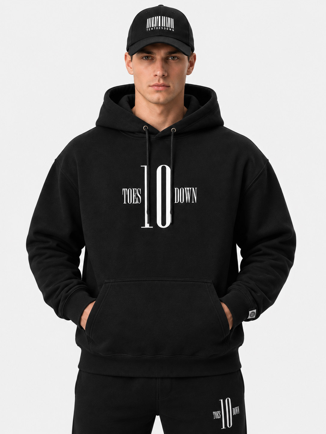 Ten Toes Down Original Black Hoodie