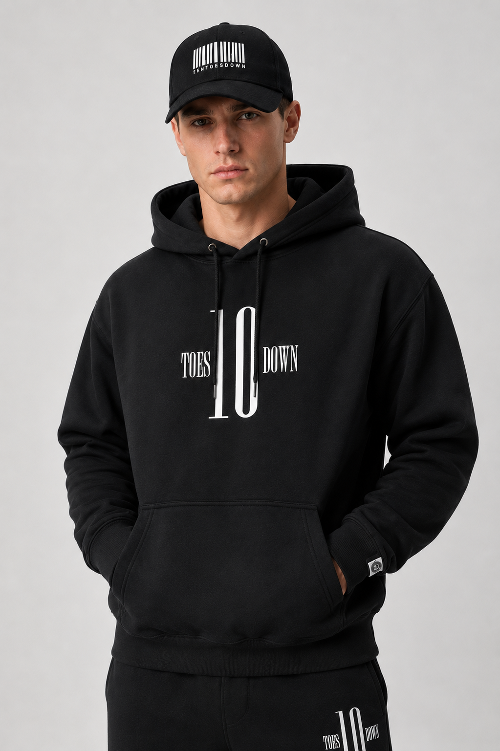 Ten Toes Down Original Black Hoodie