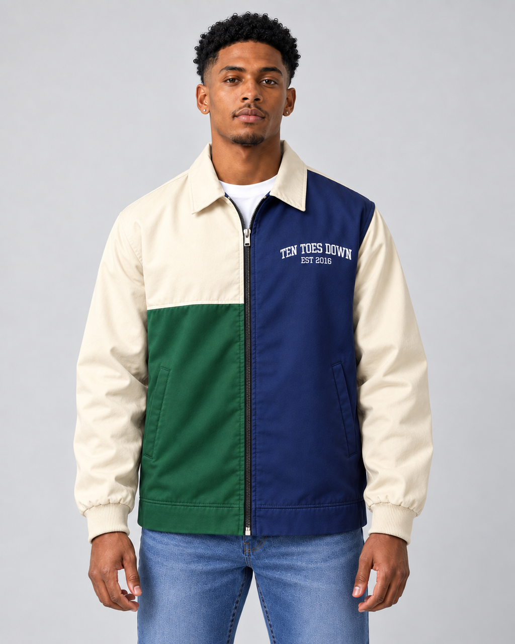 Colorblock Canvas Jacket