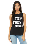 Ten Toes Down Broken Logo Muscle Tank (Black)