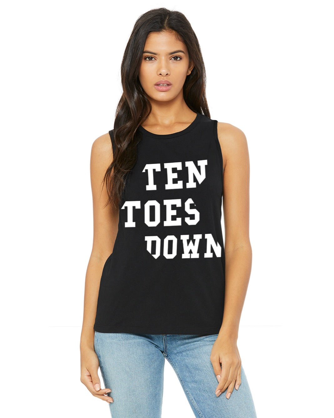 Ten Toes Down Broken Logo Muscle Tank (Black)