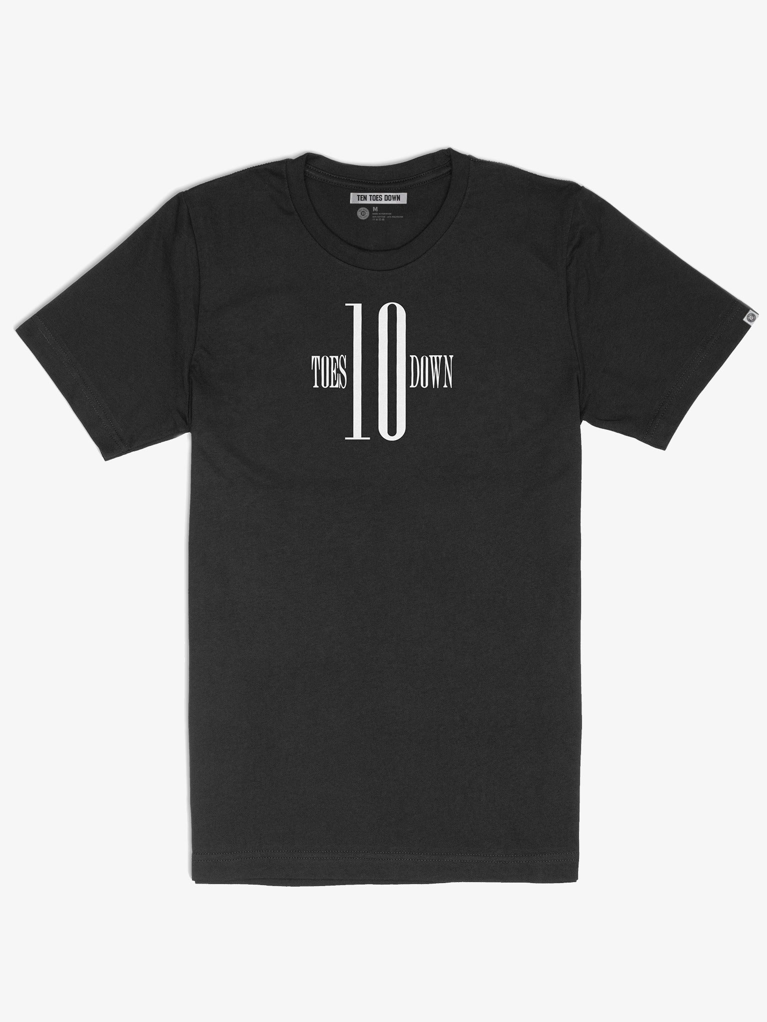 Ten Toes Down Original Black T-Shirt